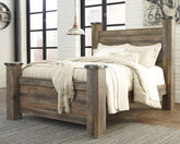 Diamond Furniture - Ashley Furniture - Trinell Queen Poster Bed - Queen Poster Bed - B446B40